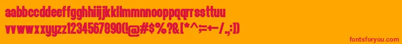 Headthinker1.001 Font – Red Fonts on Orange Background