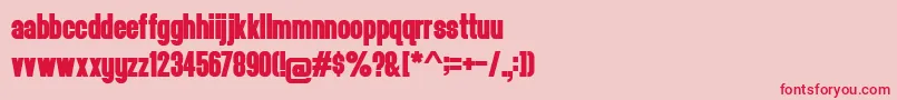 Headthinker1.001-Schriftart – Rote Schriften auf rosa Hintergrund