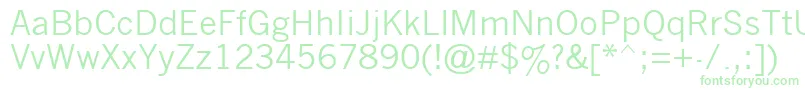 Nwgthc-fontti – vihreät fontit valkoisella taustalla