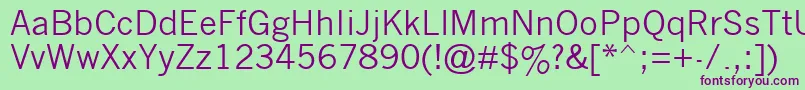Nwgthc-fontti – violetit fontit vihreällä taustalla