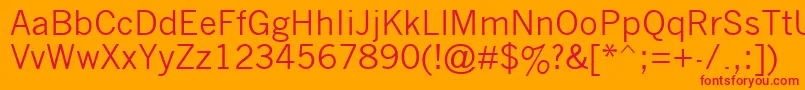 フォントNwgthc – オレンジの背景に赤い文字