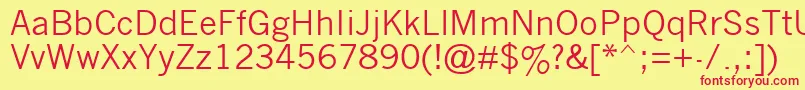 Nwgthc Font – Red Fonts on Yellow Background