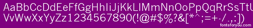 Nwgthc-fontti – valkoiset fontit violetilla taustalla