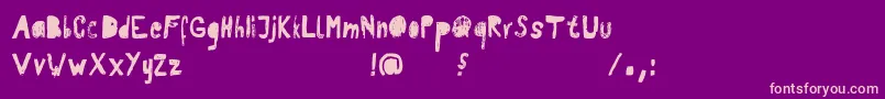 RvdPatterson Font – Pink Fonts on Purple Background