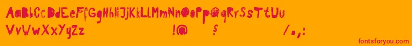 RvdPatterson Font – Red Fonts on Orange Background