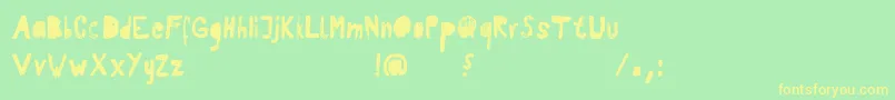 RvdPatterson-fontti – keltaiset fontit vihreällä taustalla