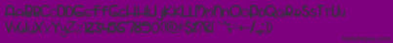 Zatarireguler-Schriftart – Schwarze Schriften auf violettem Hintergrund