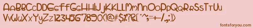 Zatarireguler Font – Brown Fonts on Pink Background