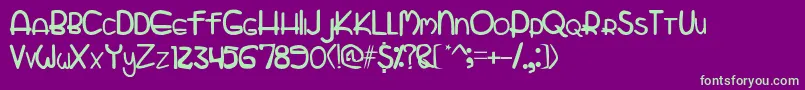 Zatarireguler Font – Green Fonts on Purple Background