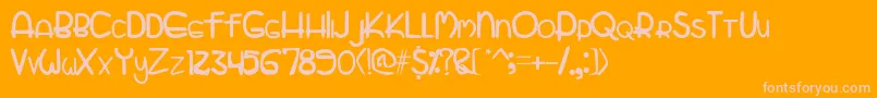 Zatarireguler Font – Pink Fonts on Orange Background