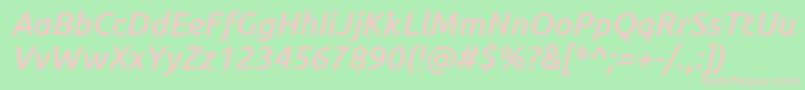 Ubuntu Mediumitalic Font – Pink Fonts on Green Background
