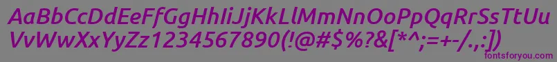 fuente Ubuntu Mediumitalic – Fuentes Moradas Sobre Fondo Gris