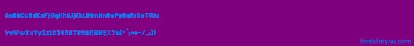 Fonte DisparadorFilled – fontes azuis em um fundo violeta