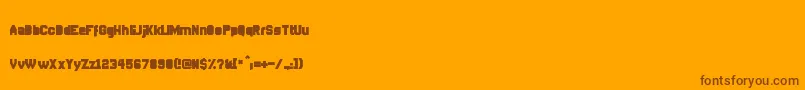 フォントDisparadorFilled – オレンジの背景に茶色のフォント