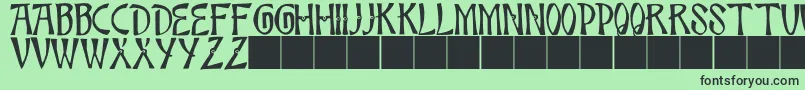 JmhBambooCaps Font – Black Fonts on Green Background