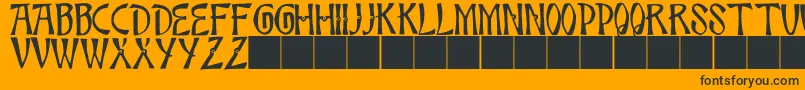 JmhBambooCaps Font – Black Fonts on Orange Background
