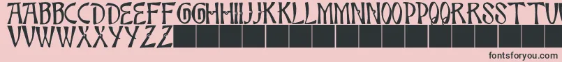 JmhBambooCaps Font – Black Fonts on Pink Background