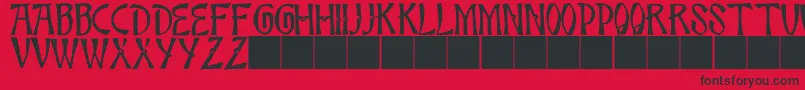 JmhBambooCaps Font – Black Fonts on Red Background