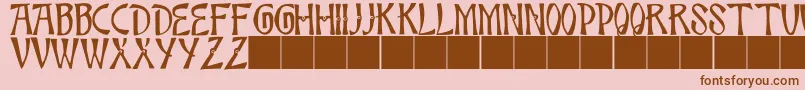 JmhBambooCaps Font – Brown Fonts on Pink Background