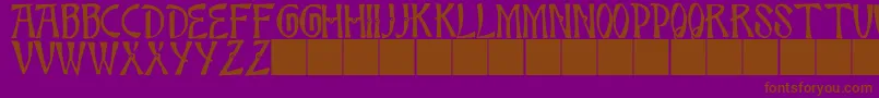 JmhBambooCaps Font – Brown Fonts on Purple Background