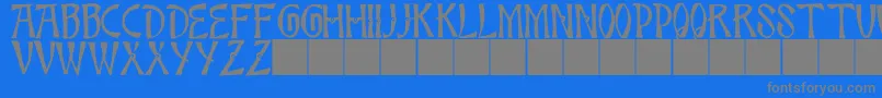 JmhBambooCaps Font – Gray Fonts on Blue Background