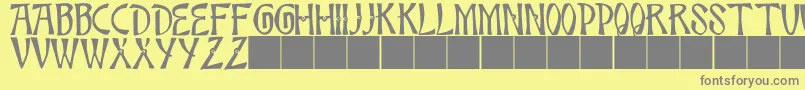 JmhBambooCaps Font – Gray Fonts on Yellow Background