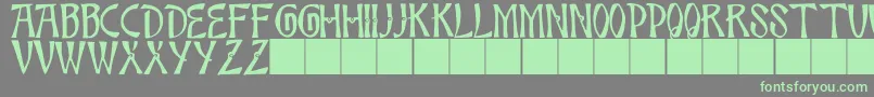 JmhBambooCaps Font – Green Fonts on Gray Background