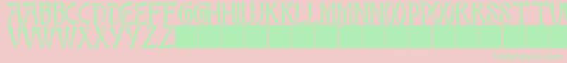 JmhBambooCaps Font – Green Fonts on Pink Background