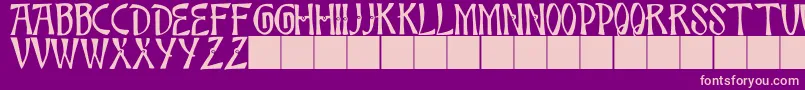 JmhBambooCaps Font – Pink Fonts on Purple Background