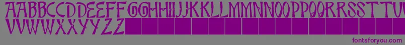 JmhBambooCaps Font – Purple Fonts on Gray Background