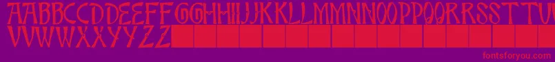 JmhBambooCaps Font – Red Fonts on Purple Background