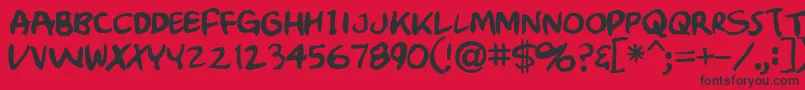 Crumb Font – Black Fonts on Red Background