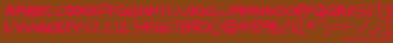 Crumb Font – Red Fonts on Brown Background