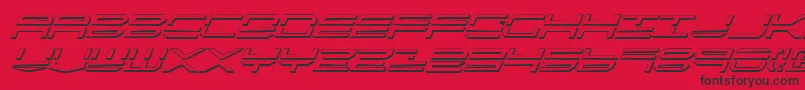 Więcej informacji o czcionce QuickstrikeShadowItalic Czcionka QuickstrikeShadowItalic – czarne czcionki na czerwonym tle