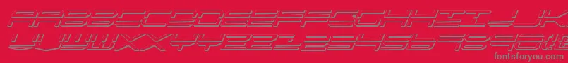 フォントQuickstrikeShadowItalic – 赤い背景に灰色の文字
