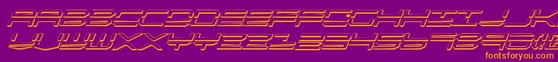 QuickstrikeShadowItalic Font – Orange Fonts on Purple Background