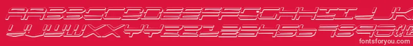QuickstrikeShadowItalic Font – Pink Fonts on Red Background