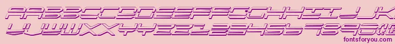 QuickstrikeShadowItalic-fontti – violetit fontit vaaleanpunaisella taustalla