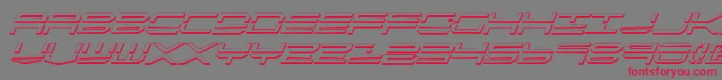 QuickstrikeShadowItalic Font – Red Fonts on Gray Background