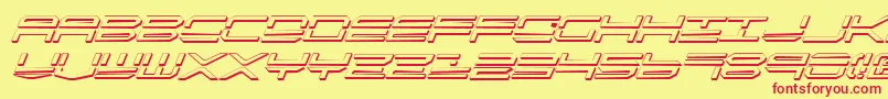 QuickstrikeShadowItalic Font – Red Fonts on Yellow Background
