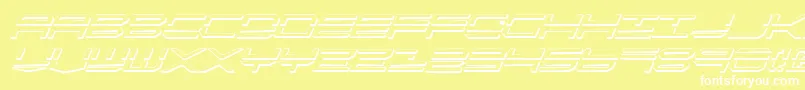 QuickstrikeShadowItalic Font – White Fonts on Yellow Background