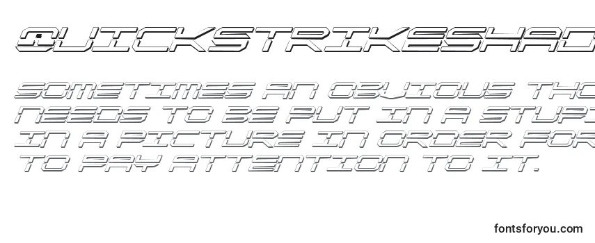 QuickstrikeShadowItalic Font
