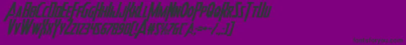 Heroesassembleital Font – Black Fonts on Purple Background