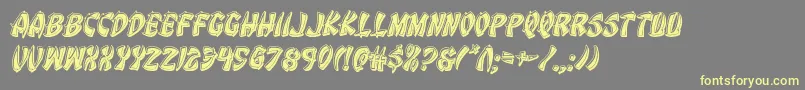 Eggrollbevelital Font – Yellow Fonts on Gray Background