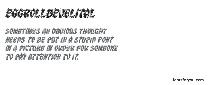 Review of the Eggrollbevelital Font