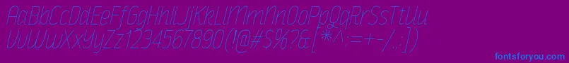 RakeslyUlIt Font – Blue Fonts on Purple Background