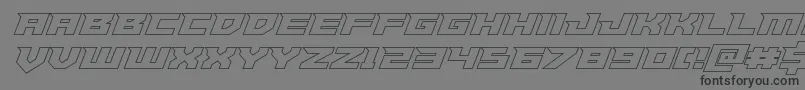 Paladinsout Font – Black Fonts on Gray Background