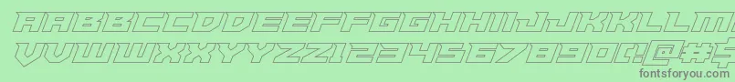 Paladinsout Font – Gray Fonts on Green Background