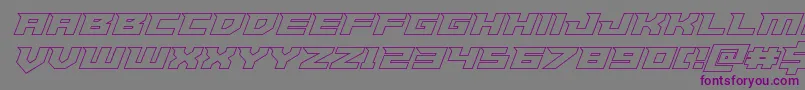 Paladinsout Font – Purple Fonts on Gray Background