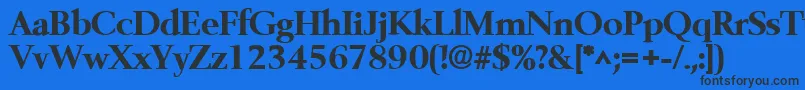 BelfastlhBold Font – Black Fonts on Blue Background